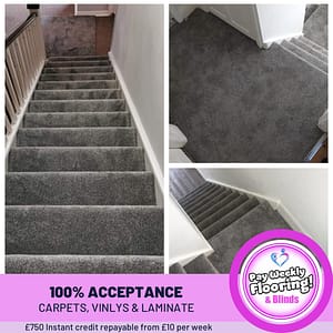 Pay weekly carpets, vinyls and laminate with no credit check from £10 per week apply today 01206 692360